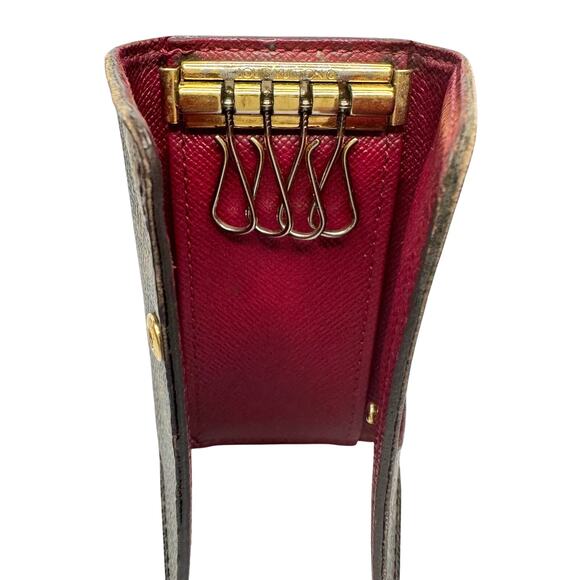 Louis Vuitton Limited Edition Monogram 4 Key Multicles Key Holder with Fuchsia - Picture 13 of 14